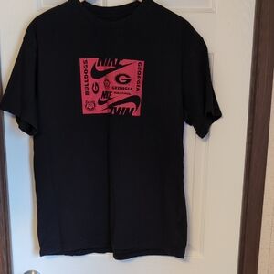 Nike Black and Red Georgia Bulldogs Tee